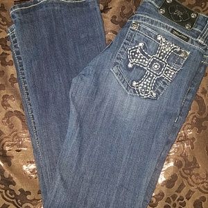 SIZE 27 Miss Me distressed rhinestone/thread Pkt.